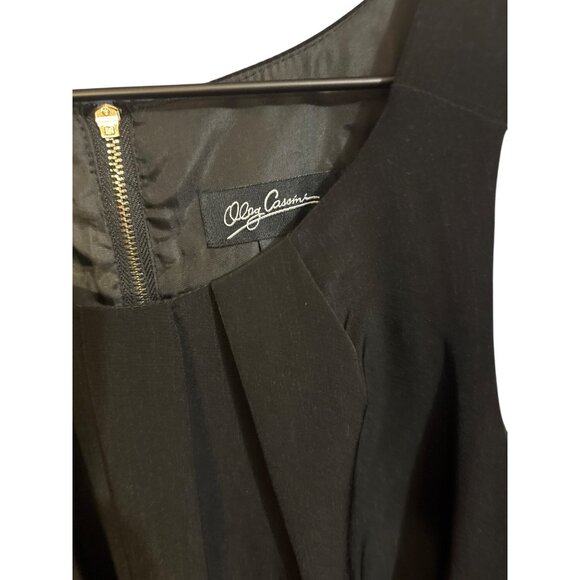 Oleg Cassini Womens Sleeveless Black Sheath Dress Size 8 - Picture 2 of 5